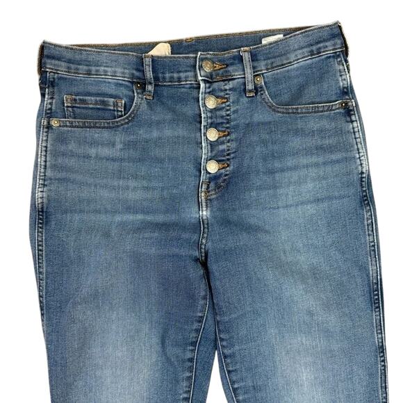 Everlane Vintage Skinny Jeans Women's 29 Raw Hem Button‎ Fly Light Wash Denim - Picture 2 of 7